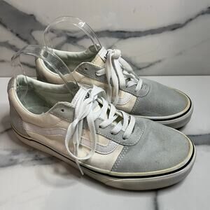 Vans Skateboard | Women's Cream Gray Low Top Suede Leather Sneakers Sz 9.5